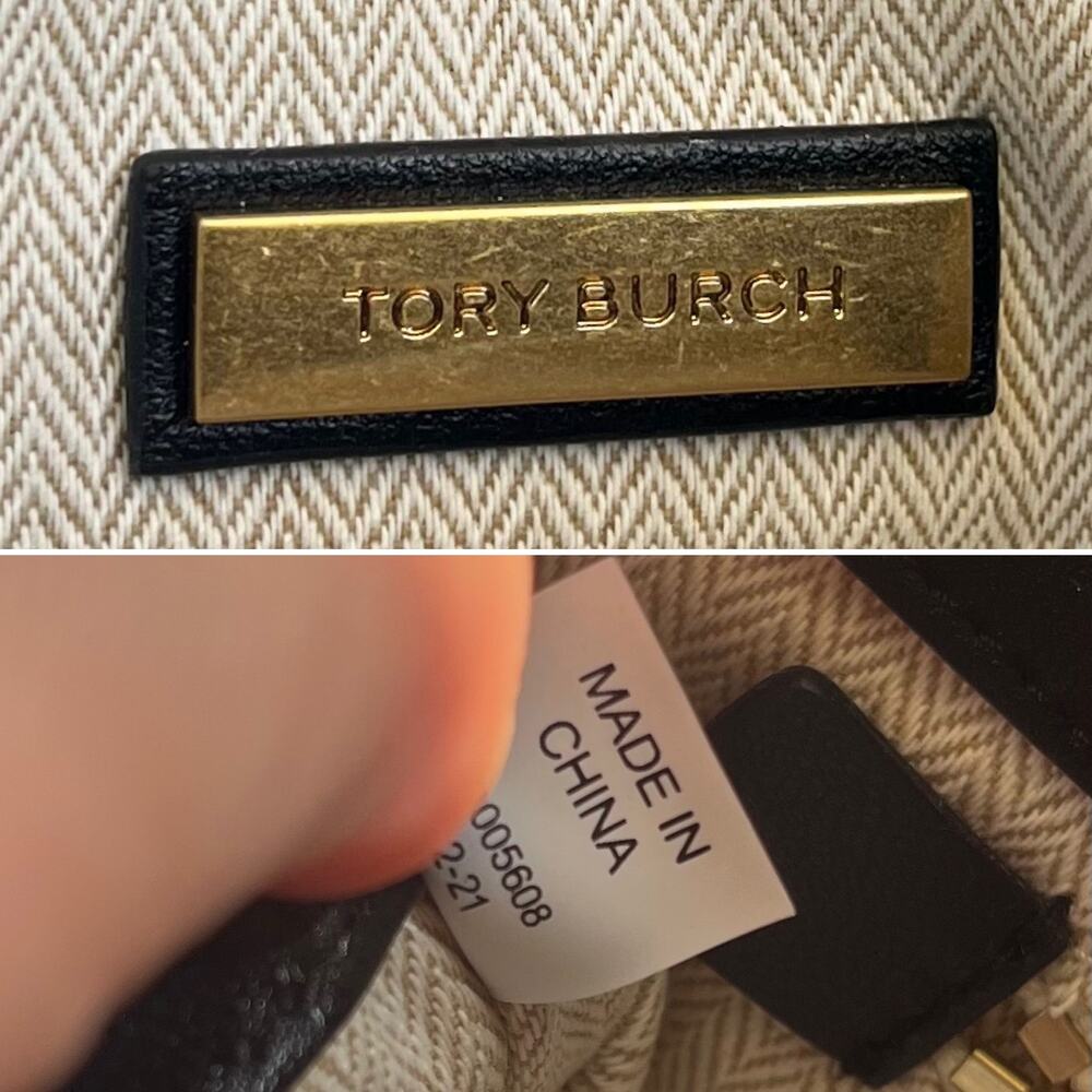 Tory Burch Kira Chevron Powder Coated Leather Quilted Convertible Shoulder Bag - Picture 5 of 12